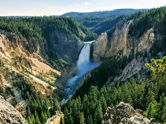 Cascade du parc national de Yellowstone - Wyoming, Etats-Unis