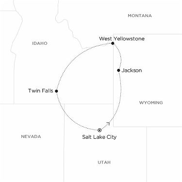 Carte ETATS-UNIS - L'Ouest le vrai