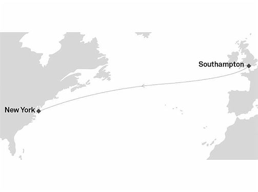 Carte Transatlantique Queen Mary II