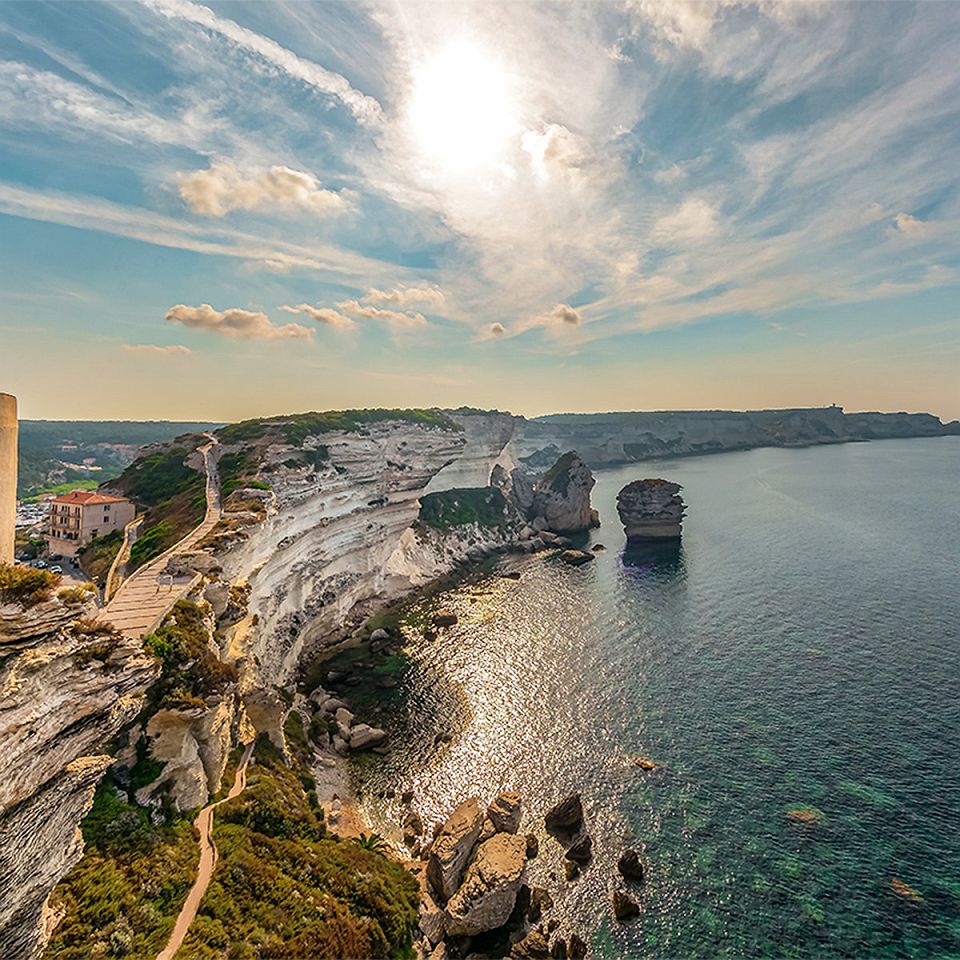 Vue de la côte de Bonifacio
