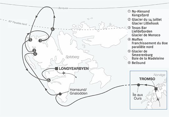 Carte Spitzberg l'Univers Nordique