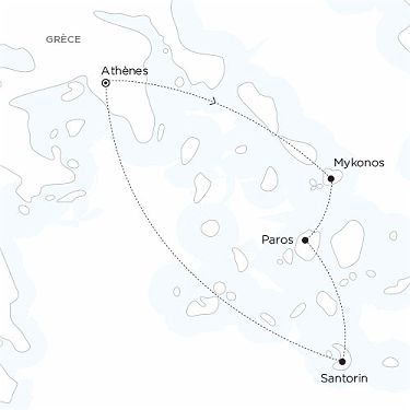 carte grece balade mer egee