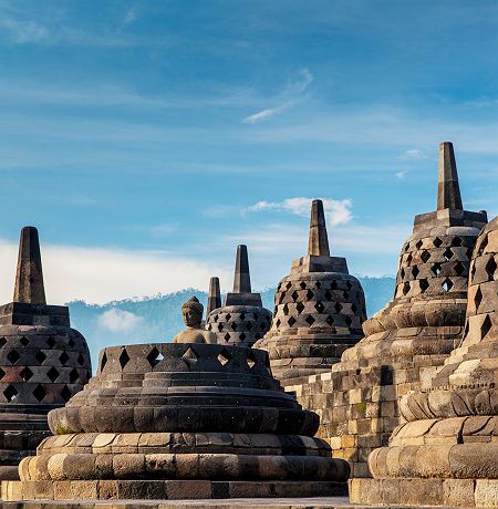 Indonésie - Temple de Borobudur à Yogyakarta