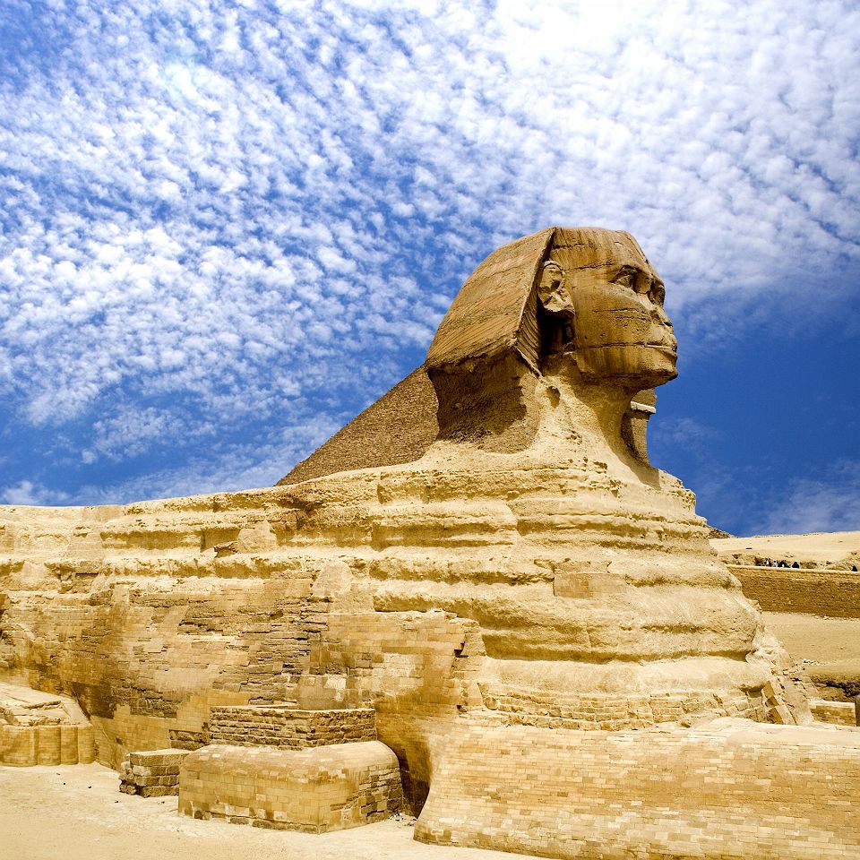 Le Sphinx et la Grande Pyramide, en Egypte