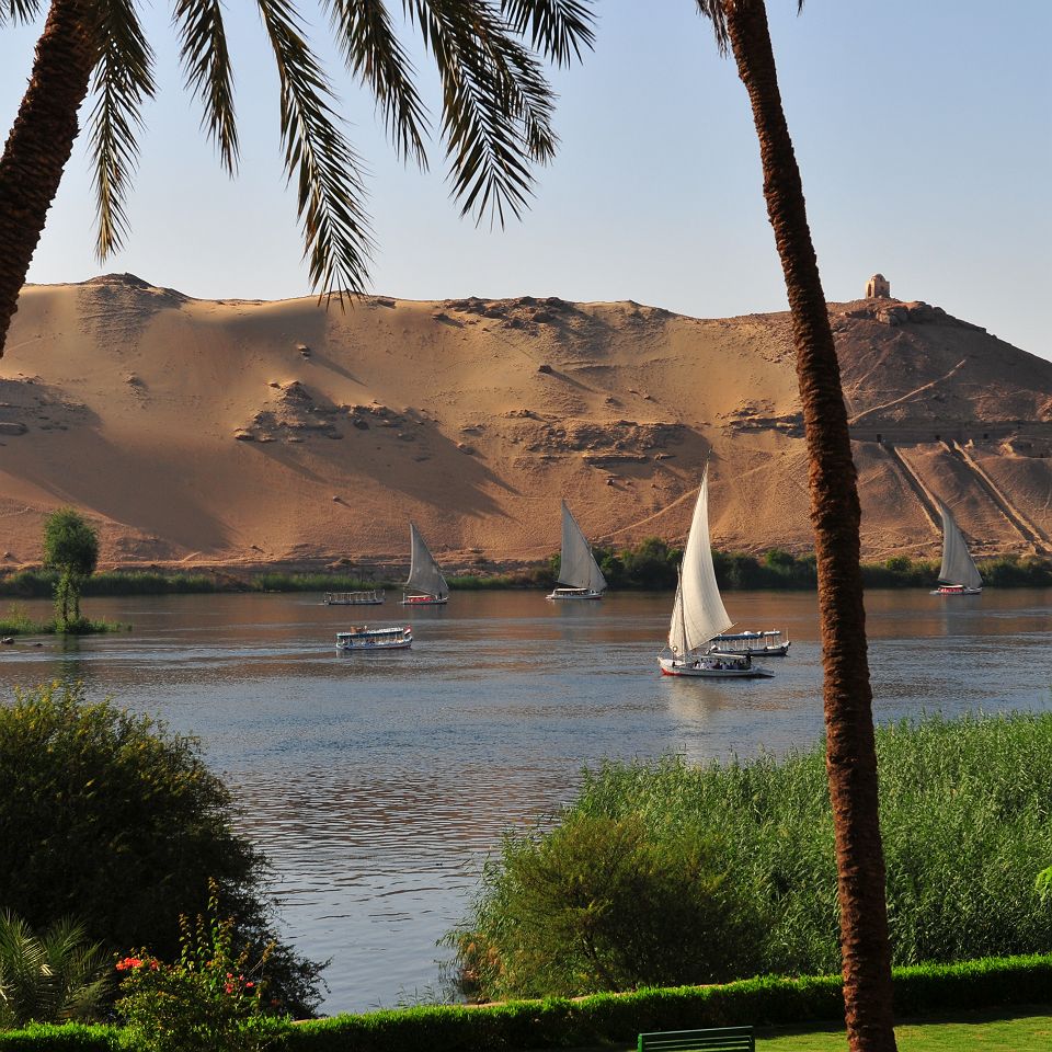 Bateau felouque sur le Nil à Assouan - Egypte