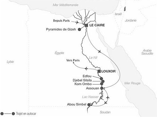 Carte Egypte Don du Nil