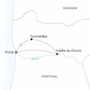 Carte PORTUGAL PORTO ET LA VALLEE DU DOURO EN-FAMILLE