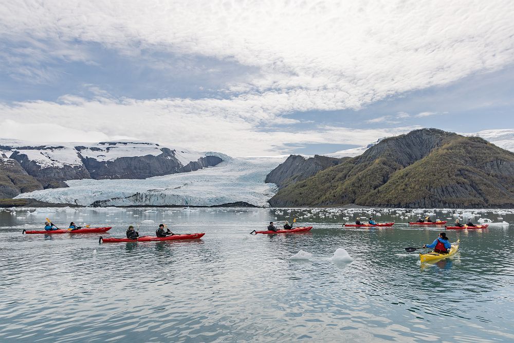 MS Roald Amundsen kayak Icy Bay