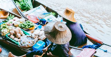 Marché flottant Damnoen Saduak, Bangkok - Thaïlande