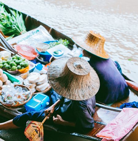 Marché flottant Damnoen Saduak, Bangkok - Thaïlande