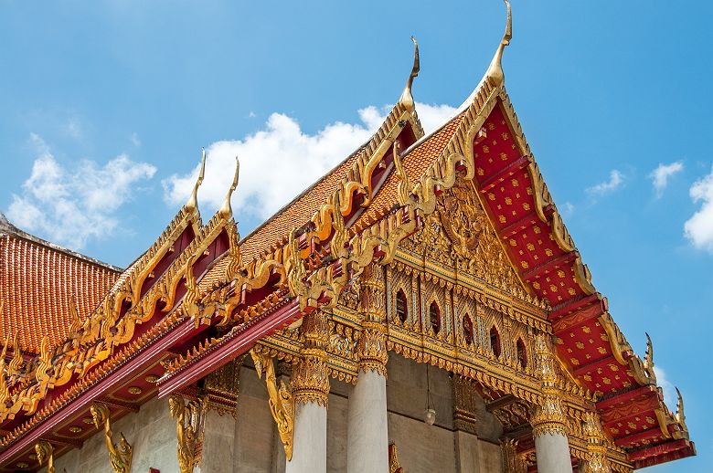 Thaïlande - Façade du temple Wat Benchamabophit à Bangkok
