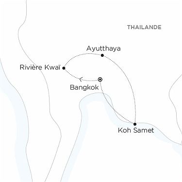 Carte THAILANDE Le Pont de la Rivière Kwai