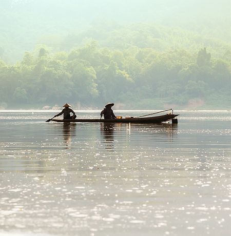 Pêcheurs sur le Mekong - Laos