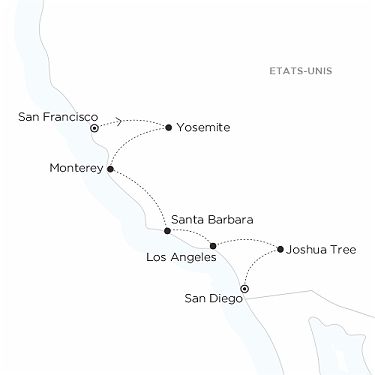 Carte USA family californie