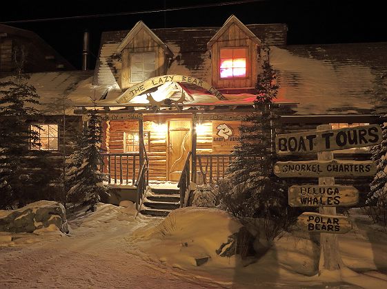 lazy bear lodge - entrée de nuit