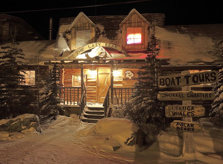 lazy bear lodge - entrée de nuit