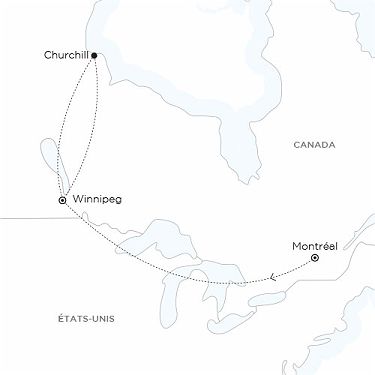 carte programme la quete de l'ours blanc - Canada 
