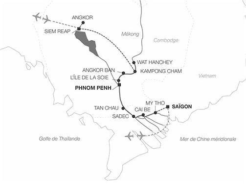 Carte Au Fil du Mekong
