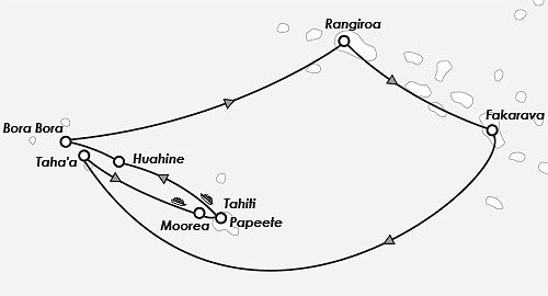 Croisière Paul Gauguin - Polynésie. Carte