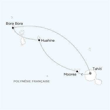 Carte Polynésie Française - Le Meilleur du Pacifique Sud