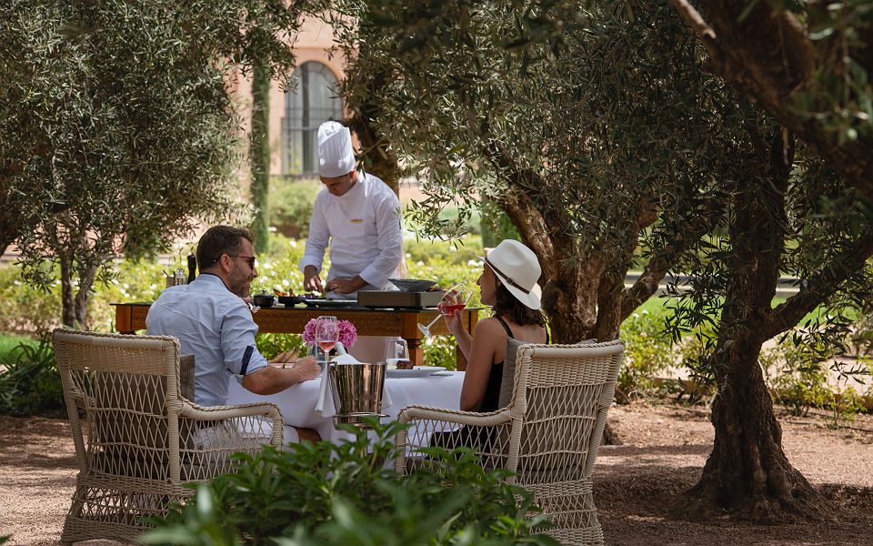 The Oberoi Marrakech - déjeuner privé dans le Secret Garden