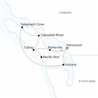 Carte Canada Vancouver territoire animal