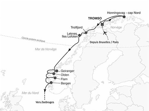 Carte Nuits Blanches des Fjords