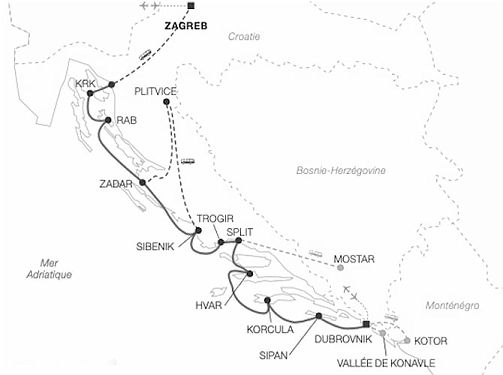 Carte Riviera Croate