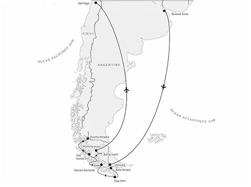 Carte Terres du Bout du Monde