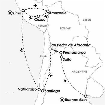 La route du Che - carte