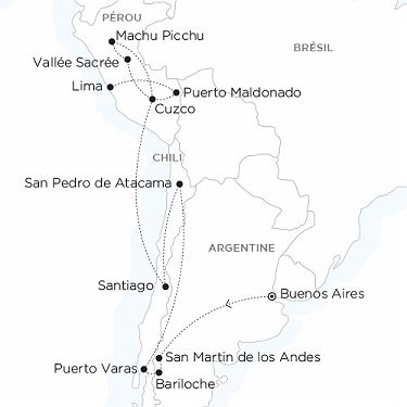 La route du Che - carte