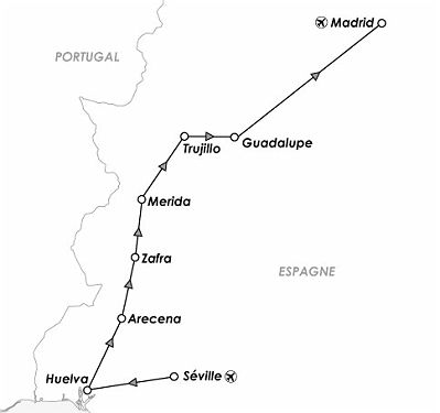 Carte La Route du jambon