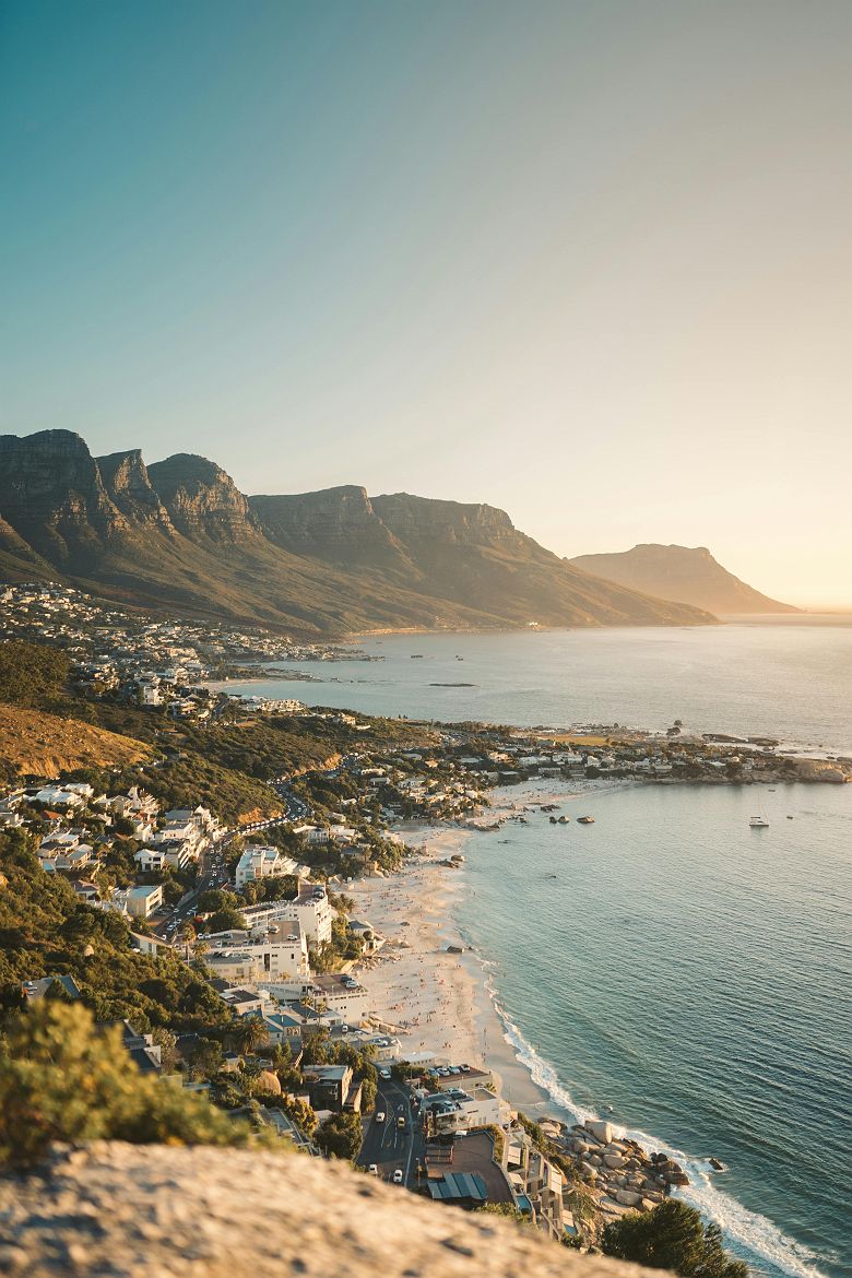 Vue sur les plages de Cape Town