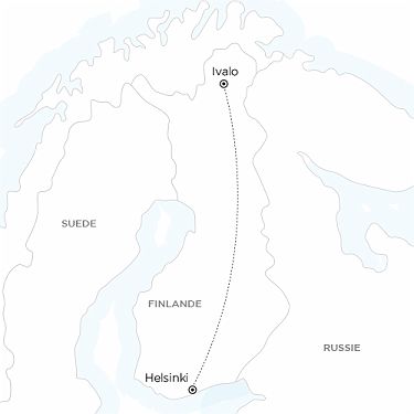 Carte Finlande Fantaisie Boreale