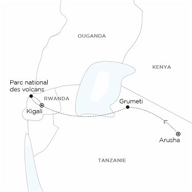 Carte Tanzanie Rwanda Joyaux