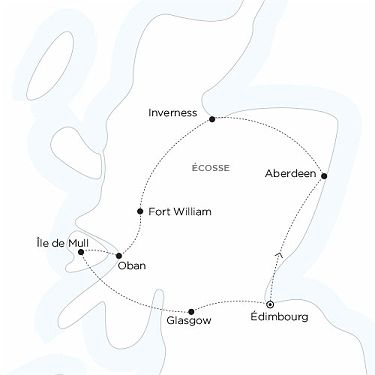 carte ecosse landes lochs chateaux et whiskys