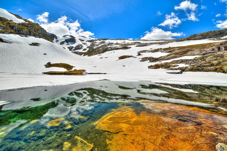 Norvège - Lac gelé à Geilo