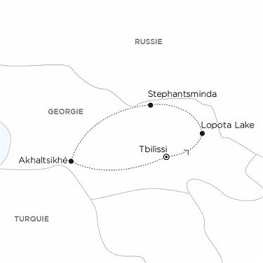 Carte GEORGIE - Litanie du grand Caucase