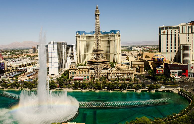 Les fontaines du Bellagio à Las Vegas - Etats Unis