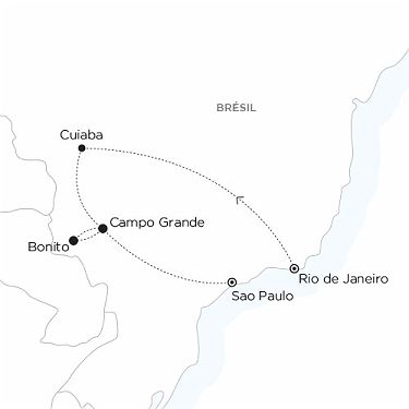 Carte BRESIL - Le Marais-Monde du Pantanal