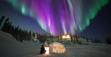 Blachford Lake Lodge aurore boréale @Martina Gebarovska