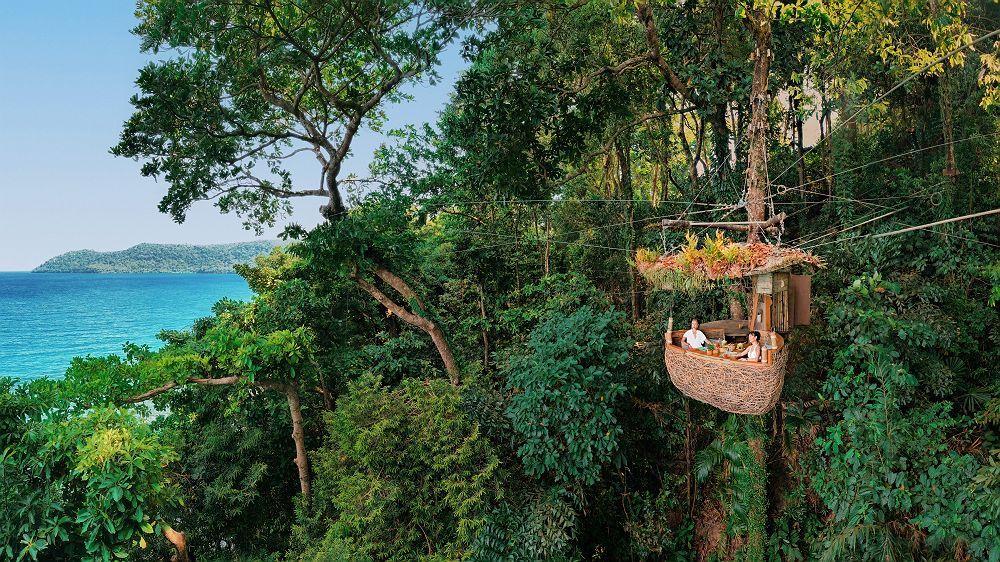 Soneva Kiri - nacelle en bambou