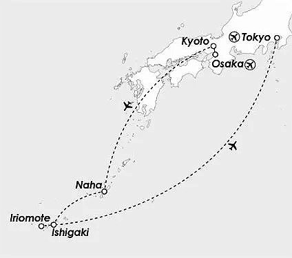 Carte Okinawa - Cartographie de la Beauté