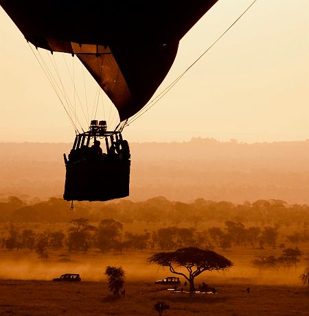 Survol montgolfière plaines Serengeti