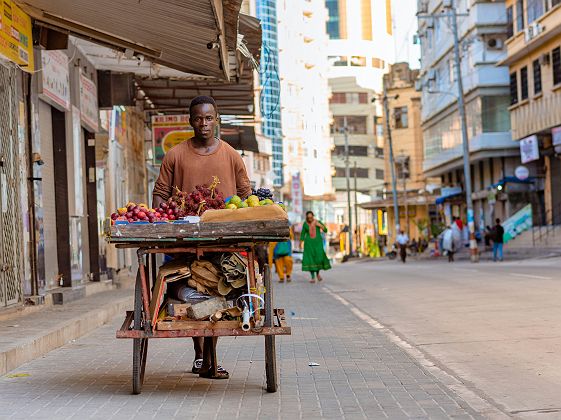 Rue animée de Dar Es Salaam