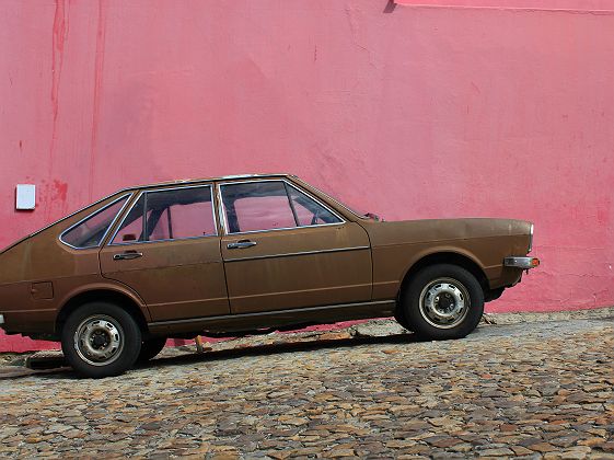 Voiture au quartier de Bo-Kaap à Cape Town