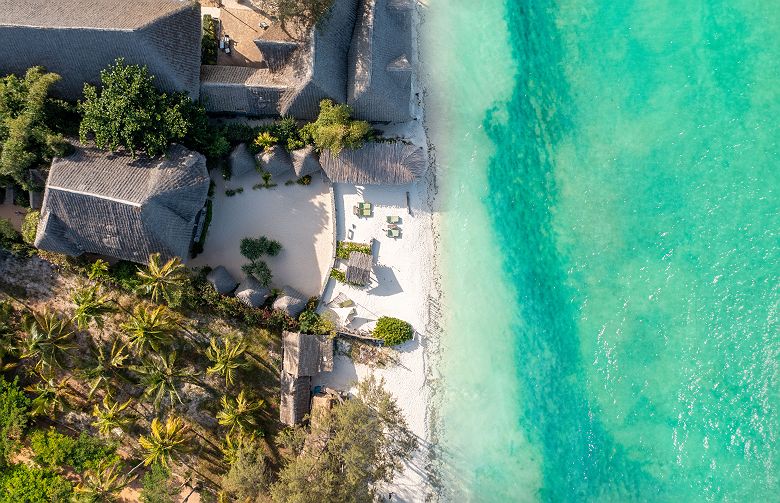 Vue aérienne du Mvuvi Boutique Resort