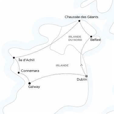 Carte IRLANDE - Landes et Terres Brûlées