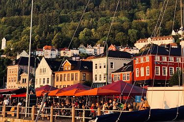Façade colorée du port de Bergen