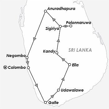 Carte Sri Lanka Thé avec Bouddha